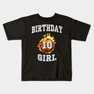 10th Birthday basketball 10 years old Kids T-Shirt